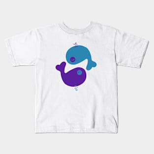 Whale Yin Yang Kids T-Shirt